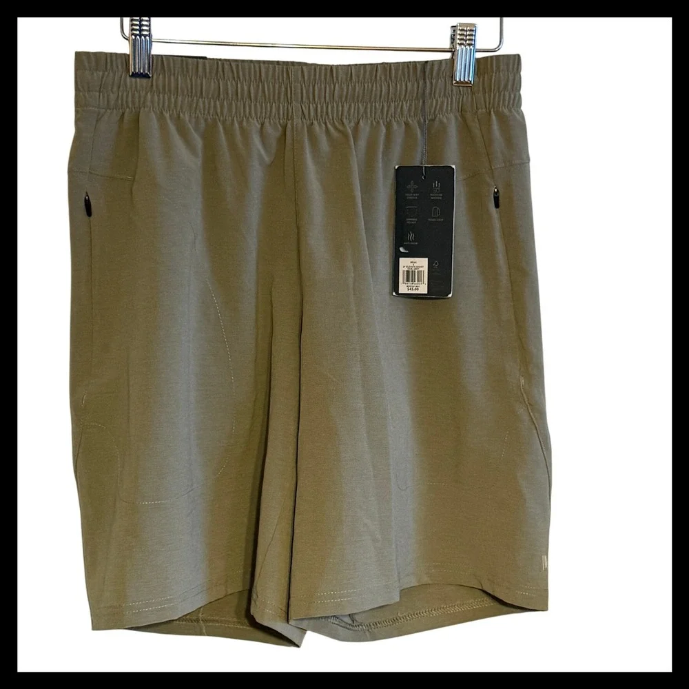 NWT VRST Men's Small Relaxed Fit 8 Inch Inseam Performance Shorts Earl Grey